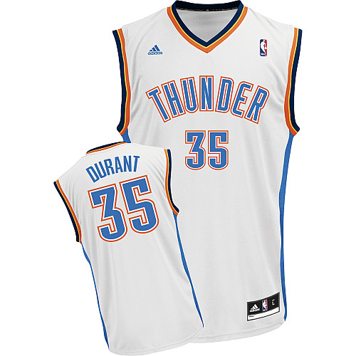  NBA Oklahoma City Thunder 35 Kevin Durant New Revolution 30 Swingman Home White Jersey